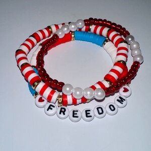 Fourth of July bracelet stack